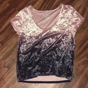 American Eagle velvet ombré shirt